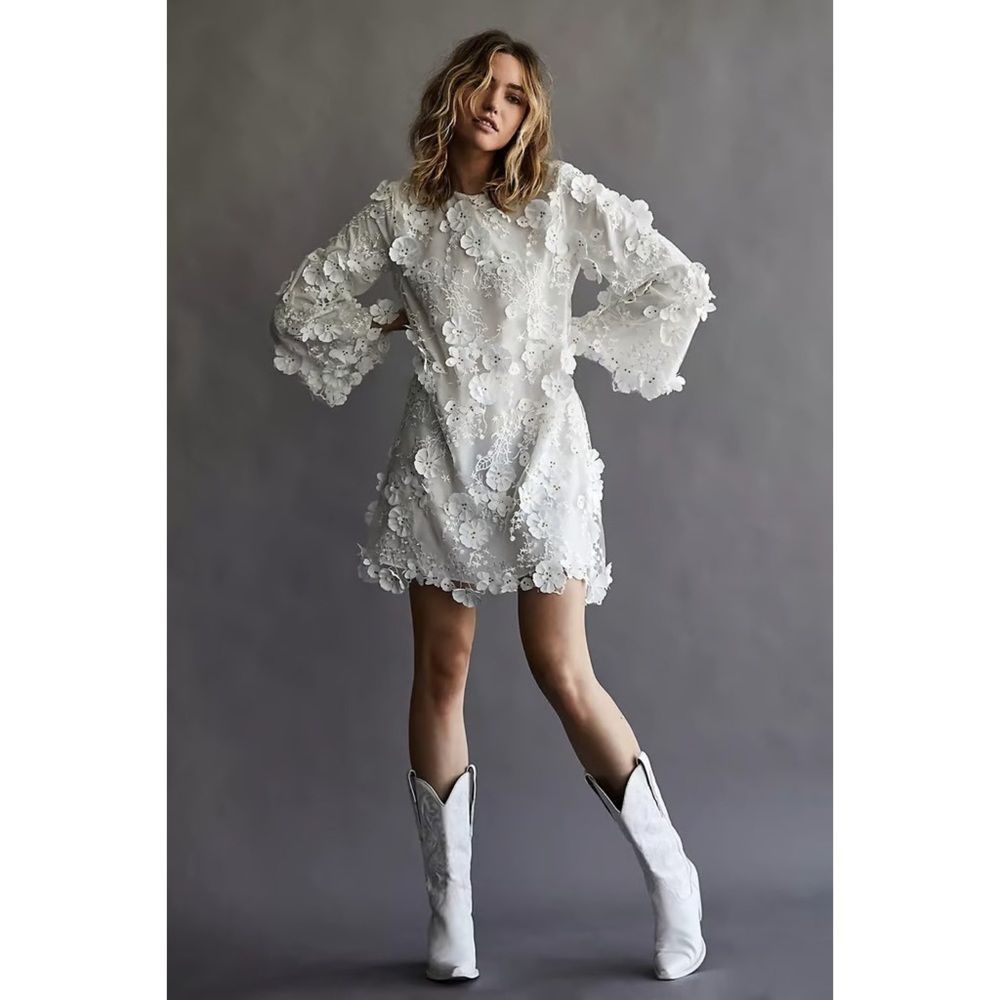 Free People x Mestiza New York Flora Mini Dress Ivory